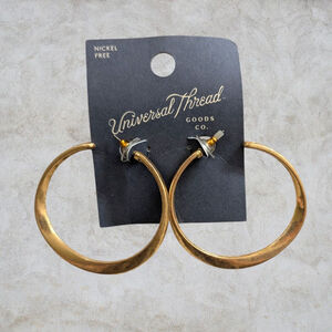 NWT Universal Thread Gold Semi-Hoop Earrings